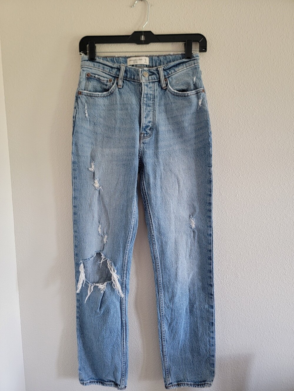 Abercrombie & Fitch The Dad High Rise Button Fly Jeans Size 25/0R